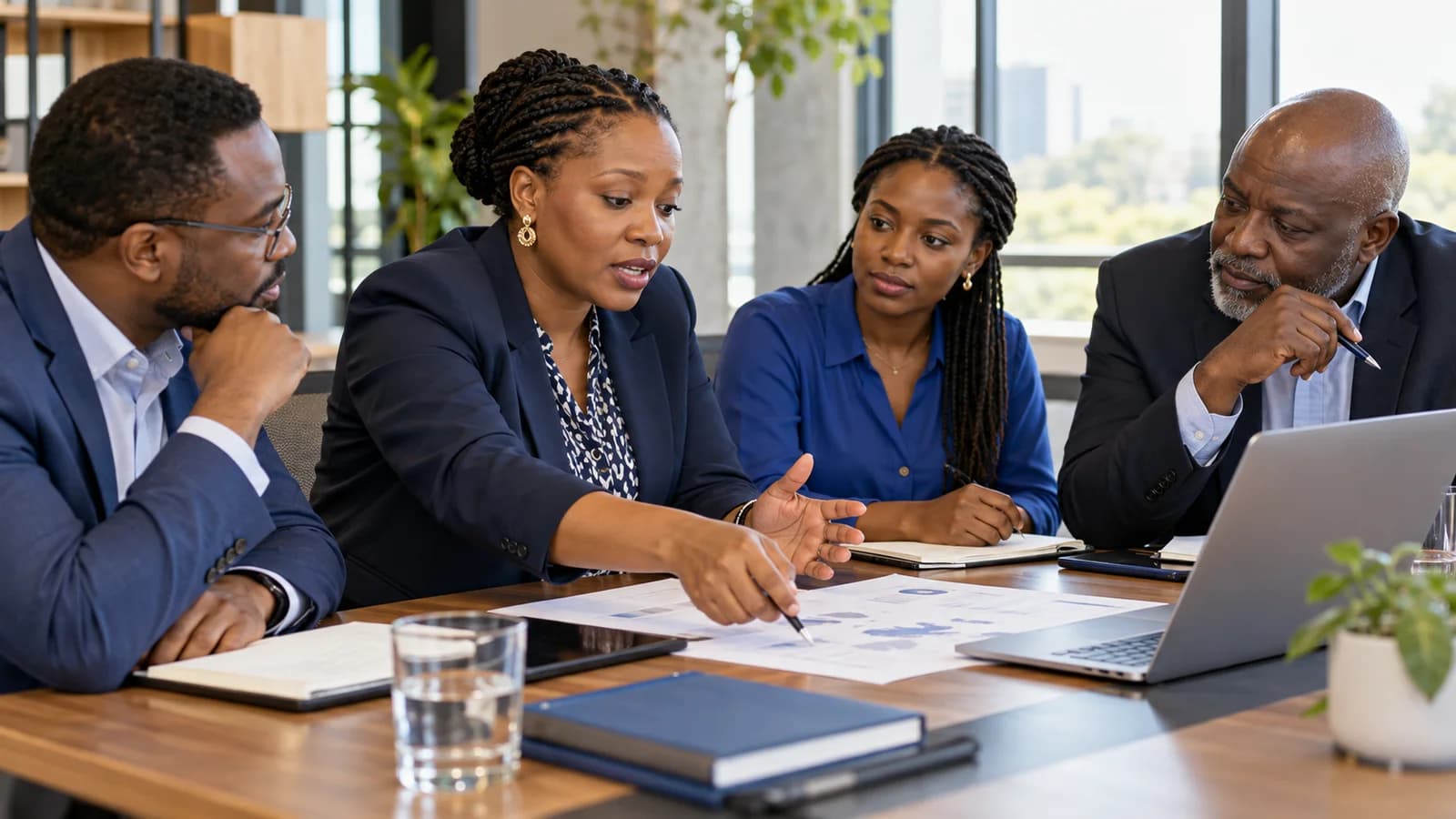 Illustrative institutional workshop with African professionals reviewing policy priorities
