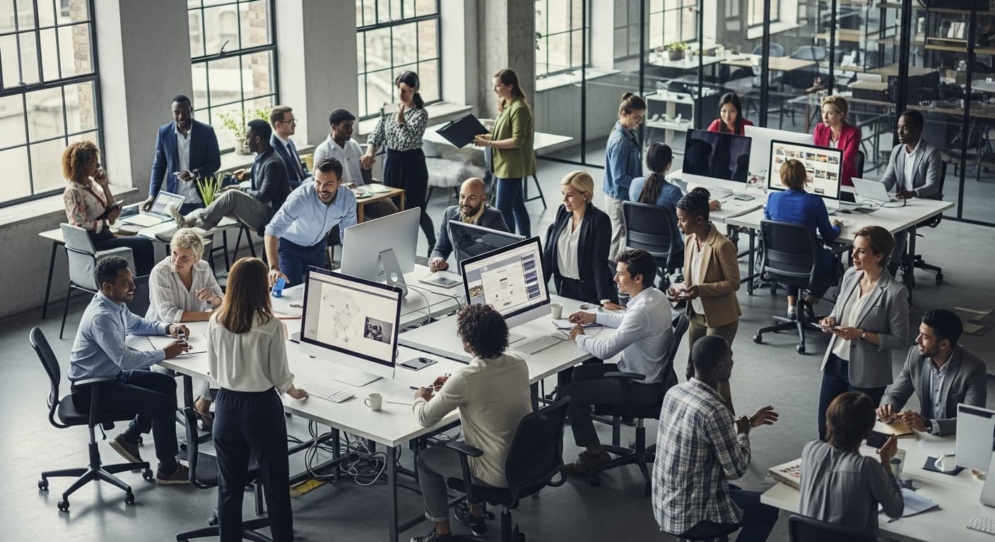 TechTrack team working on digital solutions